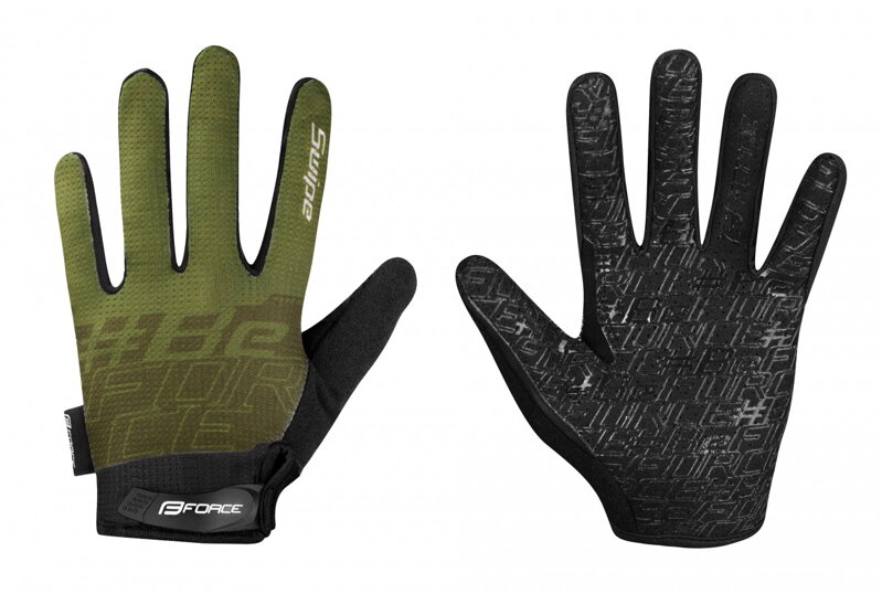 FORCE rukavice MTB SWIPE letné, army FORCE rukavice MTB SWIPE letné, army