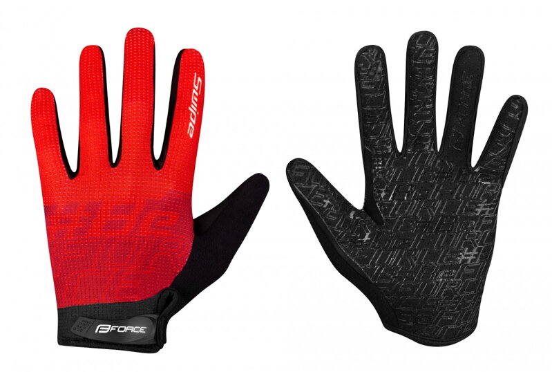 FORCE rukavice MTB SWIPE letné, červené FORCE rukavice MTB SWIPE letné, červené