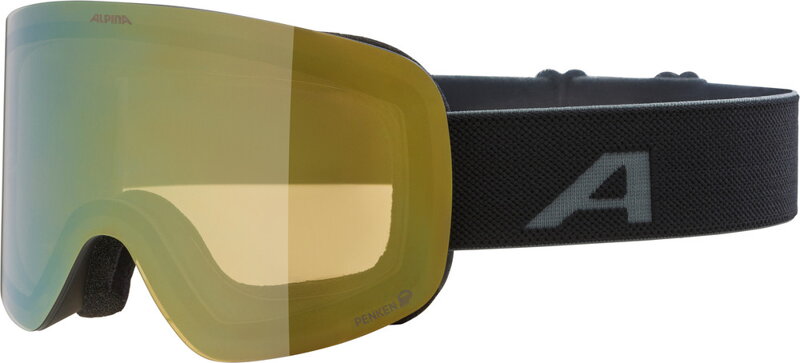 ALPINA Lyžiarske okuliare PENKEN  black matt Quatroflex gold ALPINA Lyžiarske okuliare PENKEN  black matt Quatroflex gold