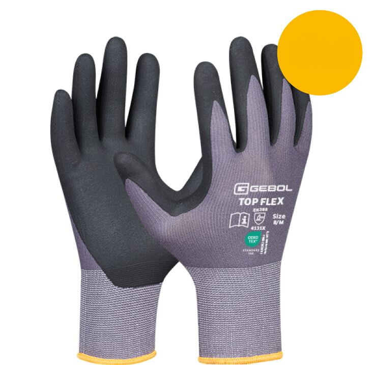 Pracovné rukavice GEBOL Top flex č. 9/L Pracovné rukavice GEBOL Top flex č. 9/L